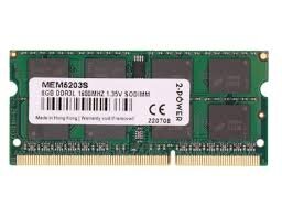 2-POWER Ram SoDimm 8GB DDR3-1600 PC3L-12800U Dual Rank 2Rx8 1.35V