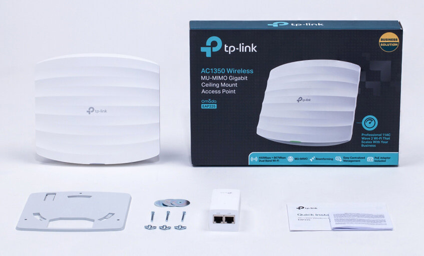 Access Point TP-Link EAP225 (v3), Wi-Fi 5 - Dual Band (2.4 GHz & 5 GHz), AC1350