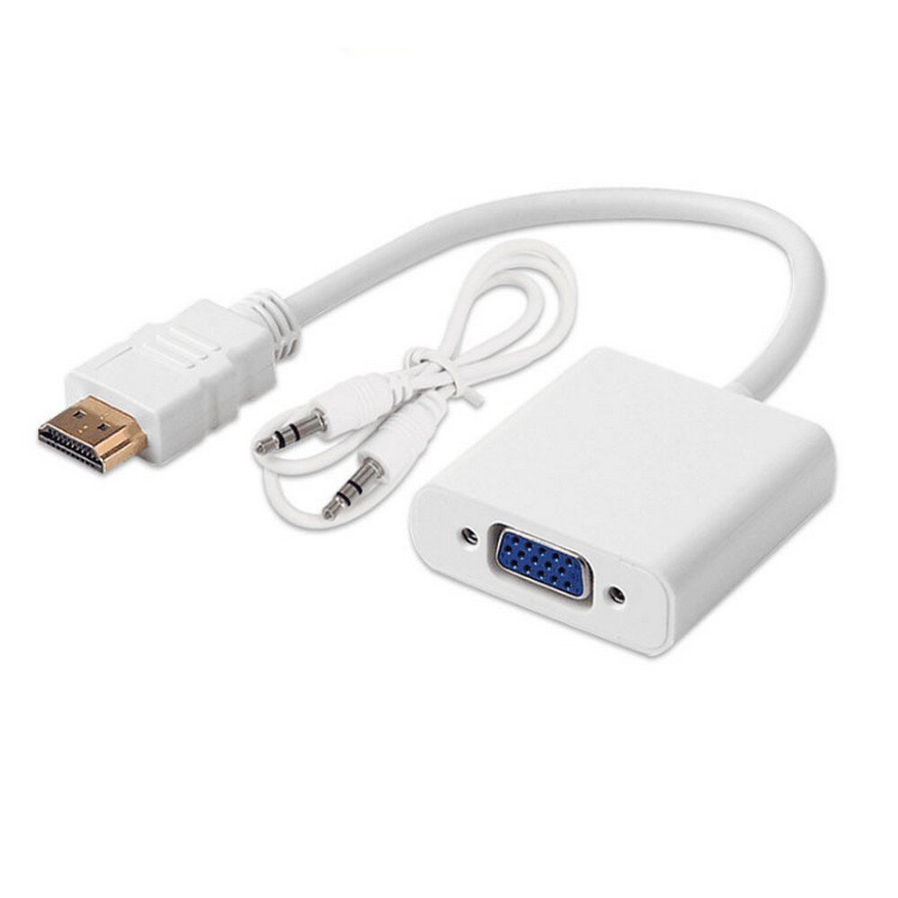 Adaptor Hdmi Vga Audio 10cm White