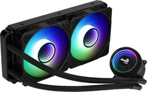 Aerocool Mirage L240 Υδρόψυξη Επεξεργαστή Διπλού Ανεμιστήρα 120mm με RGB Φωτισμό