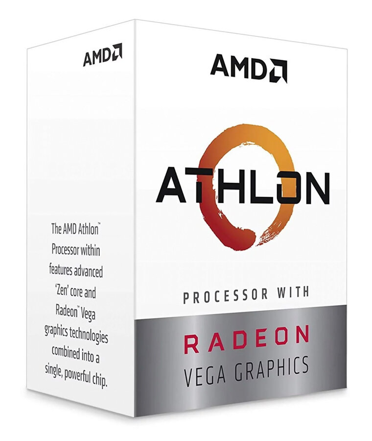 AMD CPU Athlon 3000G 3.5GHz 2 Cores AM4 5MB Radeon Vega 3 Graphics