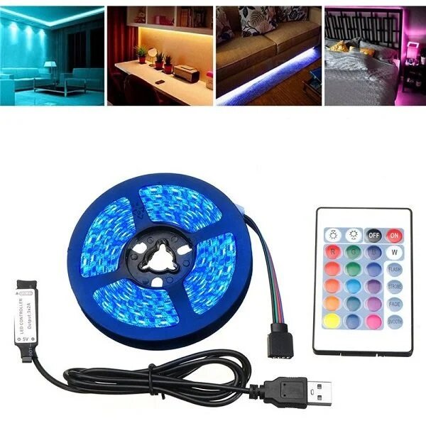 Andowl Αδιάβροχη LED Ταινία RGB Μήκους 3m με Τηλεχειριστήριο