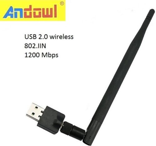 Andowl Wireless USB Stick 2.0 / 802.11N With Antenna 6dBi 1200Mbps