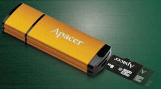 Apacer Ah422 Handy Steno Usb 20 2gb Gold & Card Reader