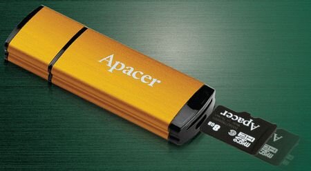 Apacer Ah422 Handy Steno Usb 20 2gb Gold & Card Reader