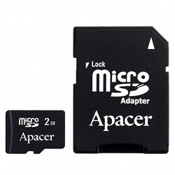 Apacer Micro Sd Card 2gb Retail With Adapter