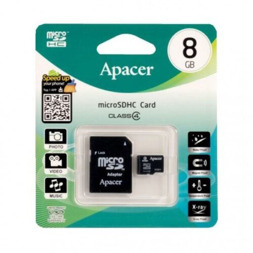 APACER Micro SD Card 8GB HC Class 4 SD & Adapter