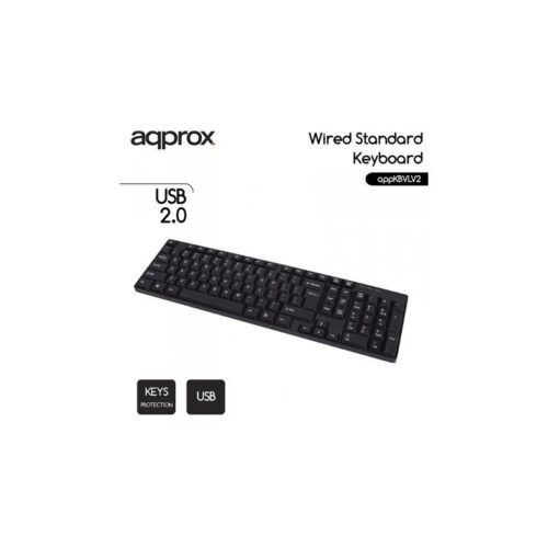 Approx Keyboard Wired Standard Slim Black
