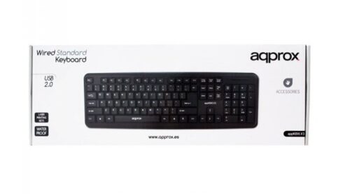Aqprox Wired Standard Keyboard Usb Black Appkbvlgr