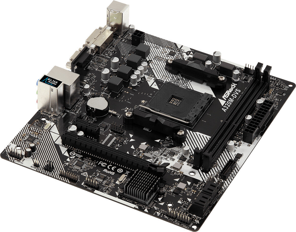 Asrock A320M-DVS R4.0 Motherboard Micro ATX με AMD AM4 Socket