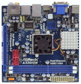 ASRock A330ION Mini-ITX Motherboard 2DDR3 1PCIE16X GLAN S2RAID + VGA