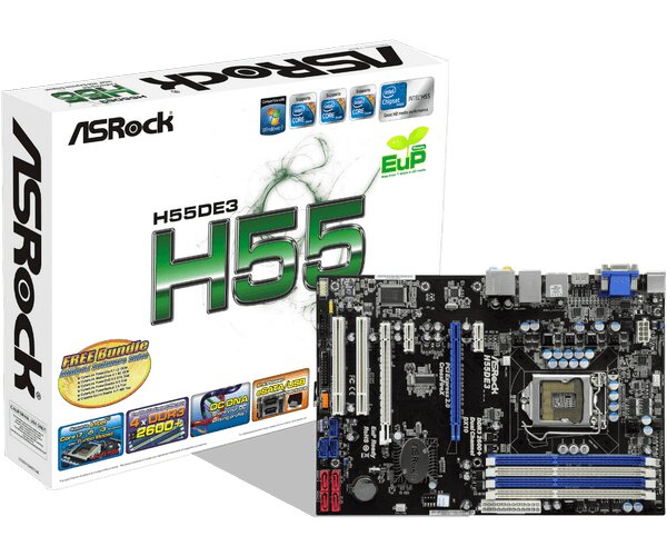 ASRock ATX S1156/H55 4 DDR3 2 PCI 2 PCIe16X GL S2 Solid-Cap V4