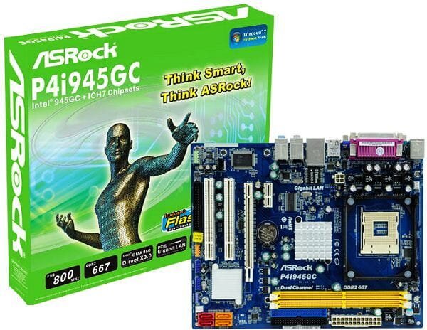 Asrock M-Atx I945Gc 2*Ddr2-667 Vga 1Pcie16X 2Pci Glan