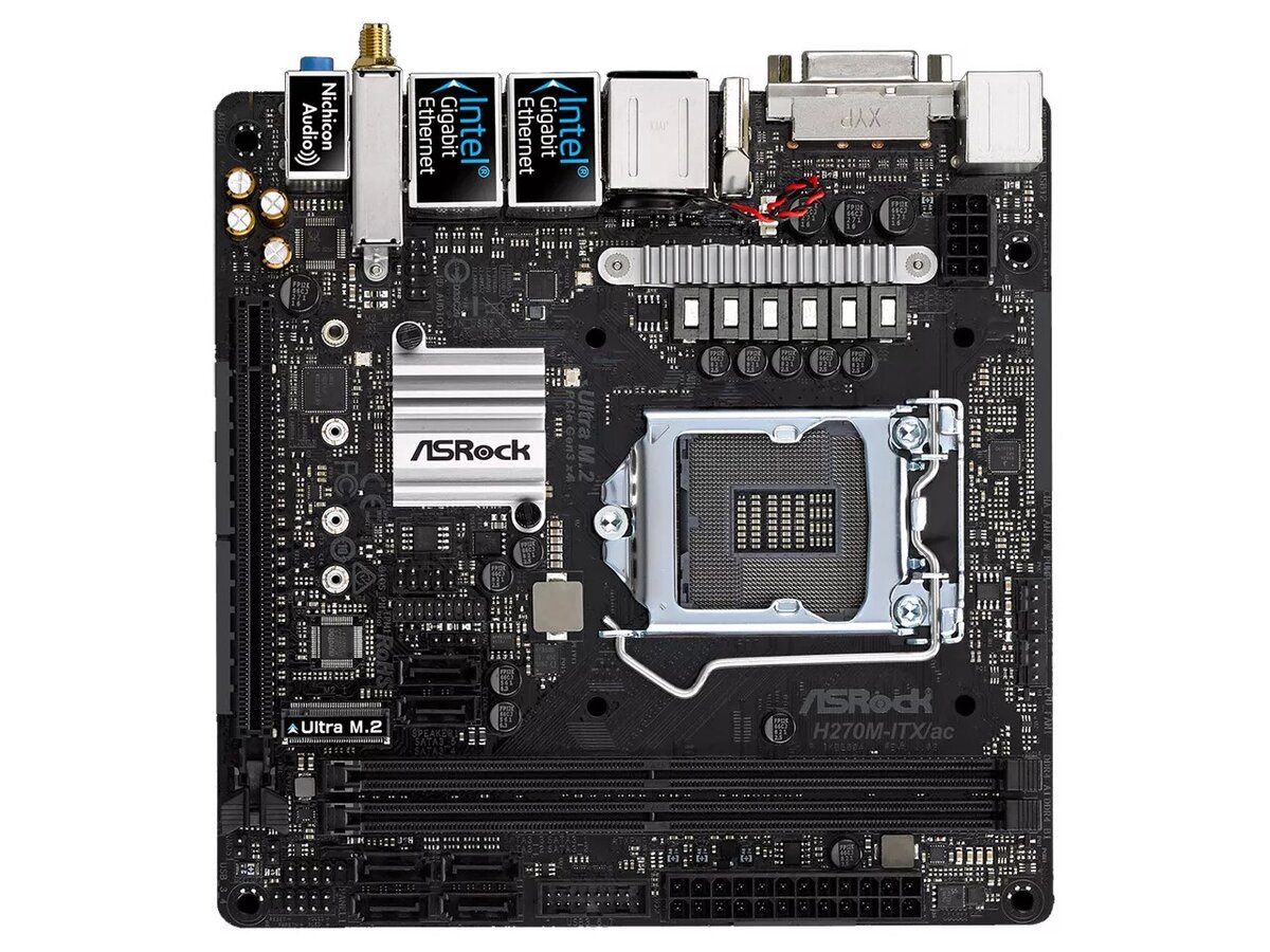 ASRock Mainboard ATX S1151 H270 4 DDR4 2PCI16X 3PCIe1xS3R USB3 Supports 7'' and 6'' Generation