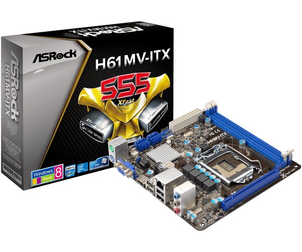 Asrock Mitx S1155/h61 2ddr3 1pcie16x Gl S2 U2 Scap Dvi