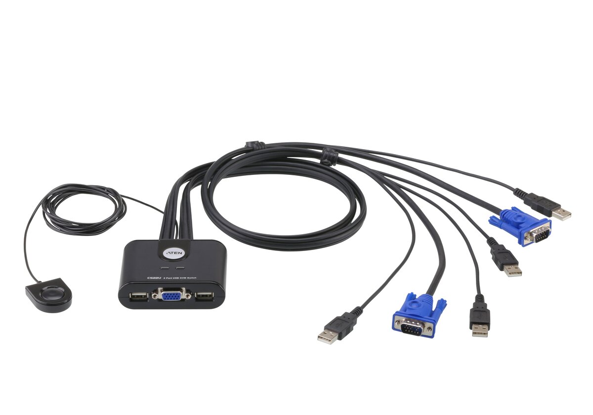 ATEN KVM Switch 2x USB + PS/2 Petite CS522Z