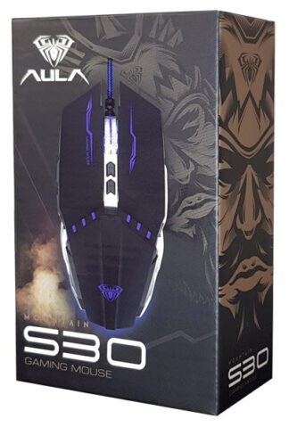 Aula ενσύρματο gaming ποντίκι Mountain S30 2400DPI 6 πλήκτρα ασημί