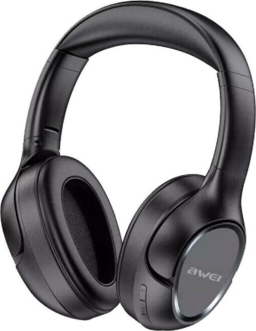 Awei Ασύρματα Ακουστικά Over Ear Μαύρα