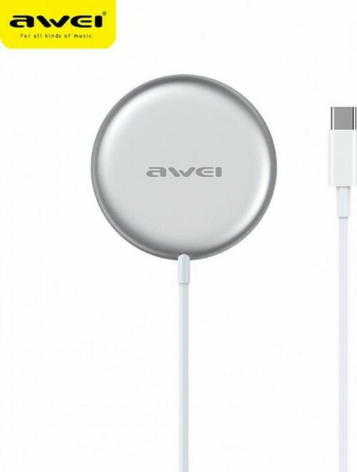 Awei Ασύρματος Φορτιστής (Qi Pad) 15W λευκό