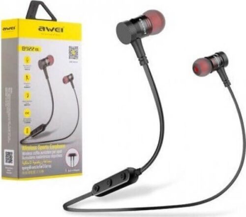 Awei Bluetooth Headset Wireless Stereo Earphone Model B922BL Grey με Μαγνήτη