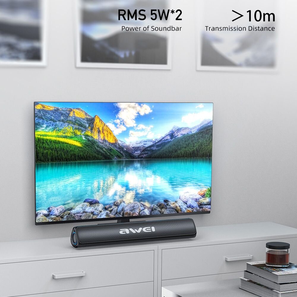 Awei Ηχείο Bluetooth 10W, με Ραδιόφωνο & διάρκεια μπαταρίας έως 3.5 ώρες Black