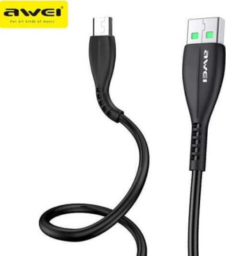 Awei Καλώδιο micro σε USB-Α 2.4A 1m μαύρο
