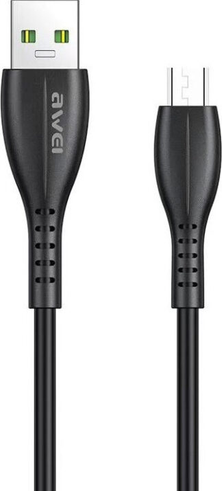 Awei Καλώδιο micro σε USB-Α 2.4A 1m μαύρο