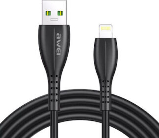 Awei Καλώδιο Usb Σε Lightning 2.4A 1m Μαύρο