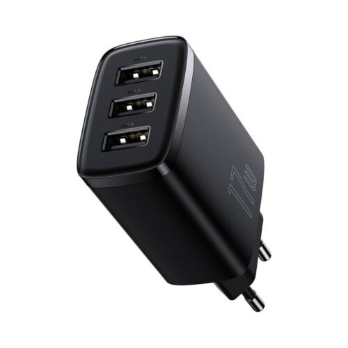 Baseus Φορτιστής Χωρίς Καλώδιο με 3 Θύρες USB-A 17W Μαύρος