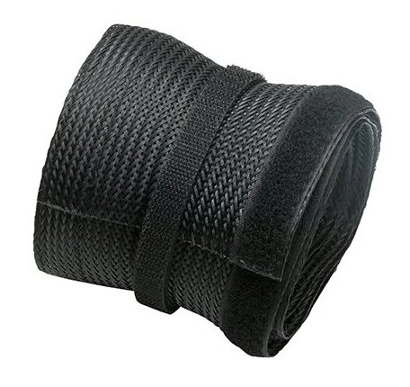 Brateck Πλέγμα Καλωδίων Τύπου Flex Wrap Vs 85 100x8.5cm Μαύρο