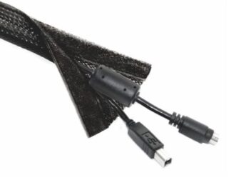 Brateck Πλέγμα Καλωδίων Τύπου Flex Wrap Vs 85 100x8.5cm Μαύρο