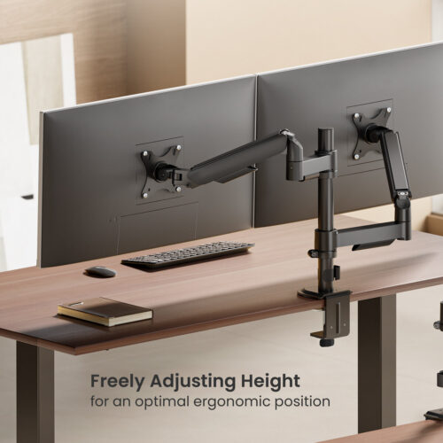 Brateck Βάση Γραφείου Για 2x Οθόνες LDT97-C024PE 17-32" Έως 9kg