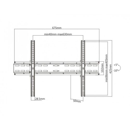 Brateck Βάση τοίχου 37"-70" 35Kg MAXVESA600x400