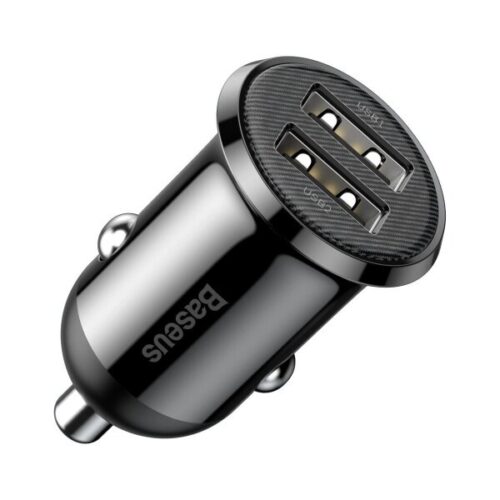 Car Charger For Mobile And Tablet 5v 2000ma Black
