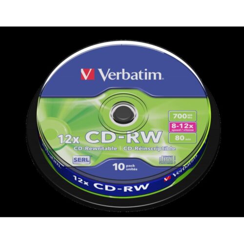 CD-RW Verbatim 8-12x 10 Pack