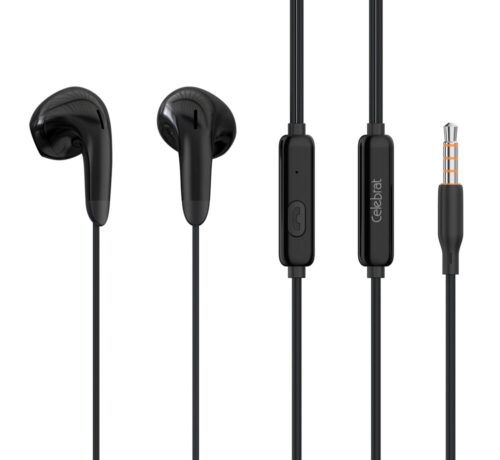 Celebrat Earphones με Μικρόφωνο G27 3.5mm Σύνδεση Φ14mm 1.2m Μαύρα