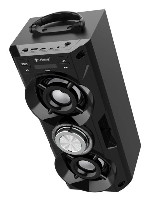 Celebrat Φορητό Ηχείο Os-01 10W 1200mAh Bluetooth FM LED Μαύρο