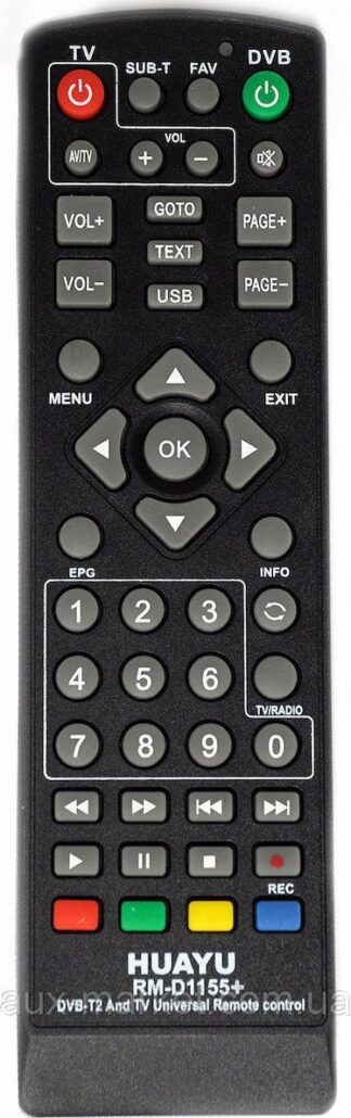 Control Για DVB-T Δέκτες RM-D1155+5 LOR157