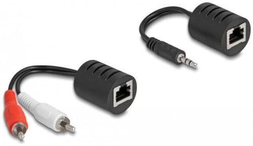 DeLock audio extender 3.5mm σε RCA μέσω καλωδίου RJ45 έως 50m