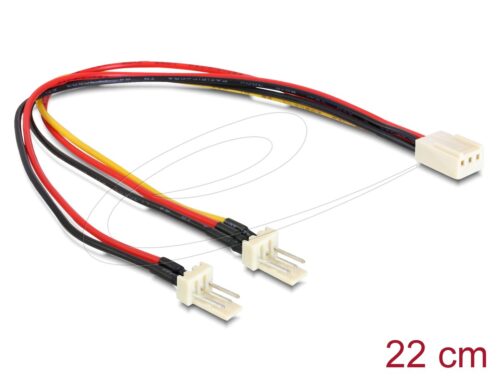 Delock Καλώδιο Fan Molex 3 Pin Female To 2 Male