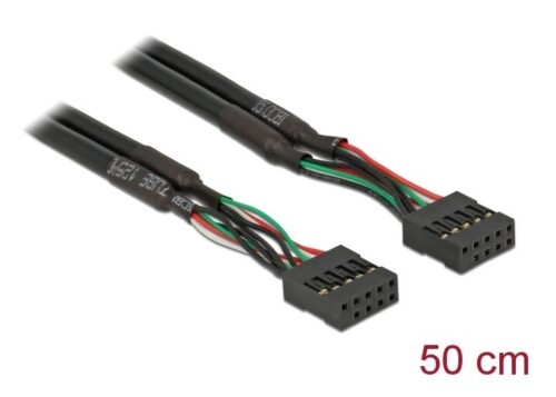 DeLock καλώδιο USB 2.0 9-pin 2.54mm, 480 Mbps, 50cm