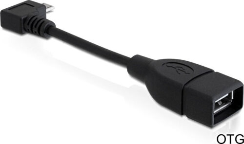 DeLock Μετατροπέας micro USB male 90° σε USB-A female OTG 11cm
