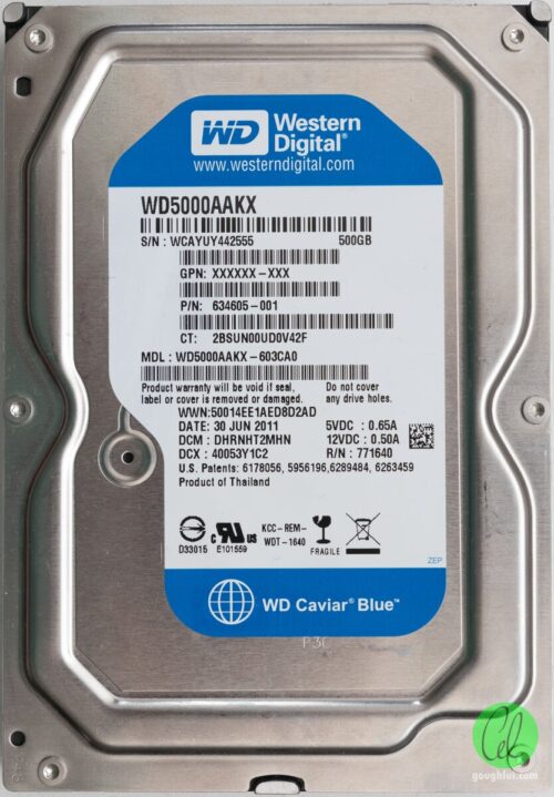 Δίσκος WD SATA3 500GB 16MB Cache μοντέλο WD5000AAK