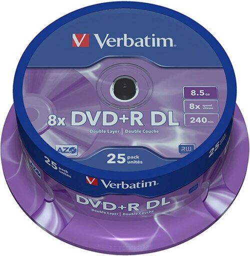 Dvd+R 8x Double Layer 43757 25 Pack Verbatim