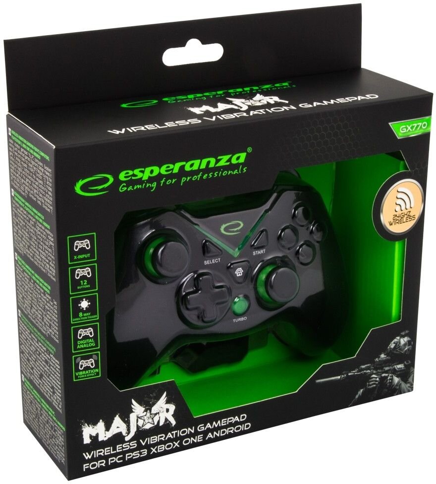 Esperanza Major GX770 Wirelless Vibration Gamepad For PC/PSX3/XBOX ONE