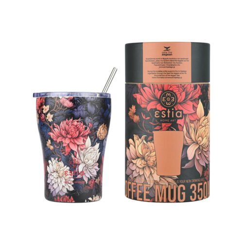 ESTIA Θερμος Coffee Mug Save The Aegean 350ml Midnight Blossom