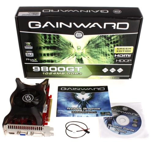Gainward 9800gt Vga Pci 1024mb Ddr3 Vga Dvi Hdmi Green
