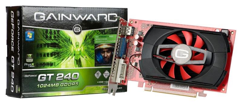 Gainward Geforce Gt240 Vga Pcie 1024Mb Ddr3 Vga Dvi Hdmi Ds-Fan