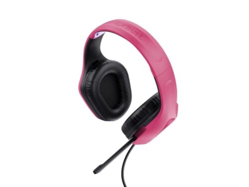 Gaming Trust Zirox Over Ear Gaming Ακουστικά Ροζ / GXT 415P