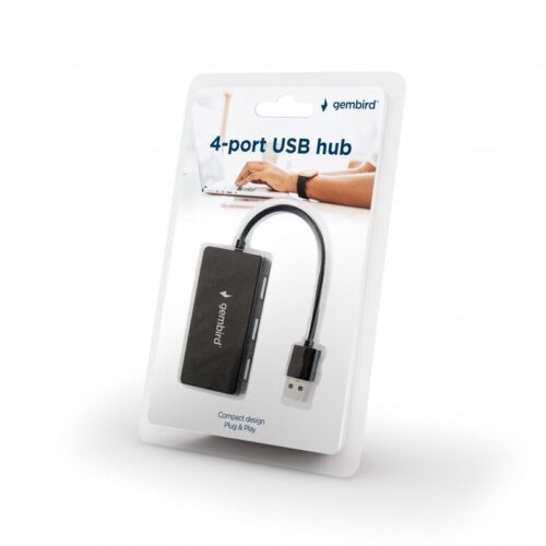 Gembird 4 Port Usb 2.0 Hub Black